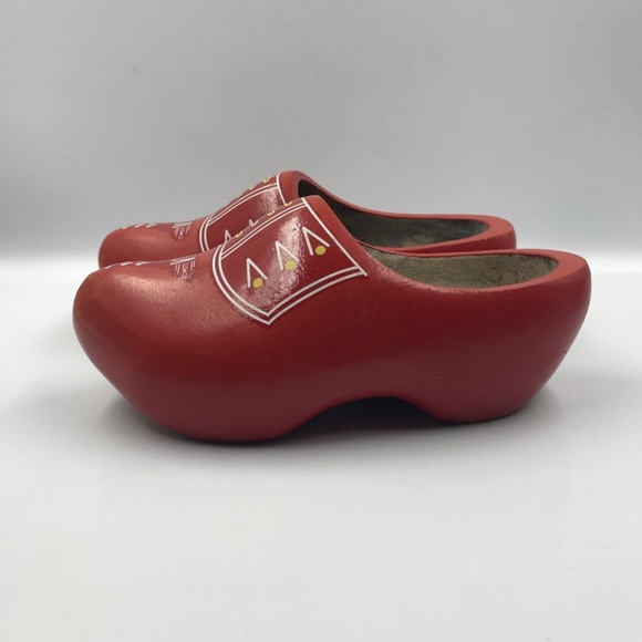 Dutch VV Ged Wooden Clogs Klompen Dancing - Picture 8 of 8